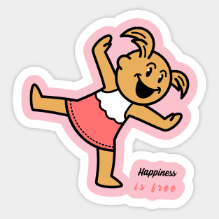 Happiness is free Sticker